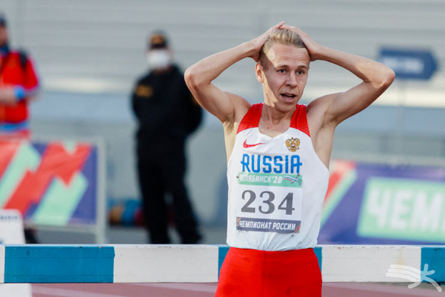 Максим Якушев, чемпион России в беге на 3000м с/п, 8:23.02.